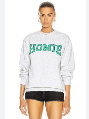 GRLFRND HOMIE Heather Gray Sweatshirt size XL X-Large